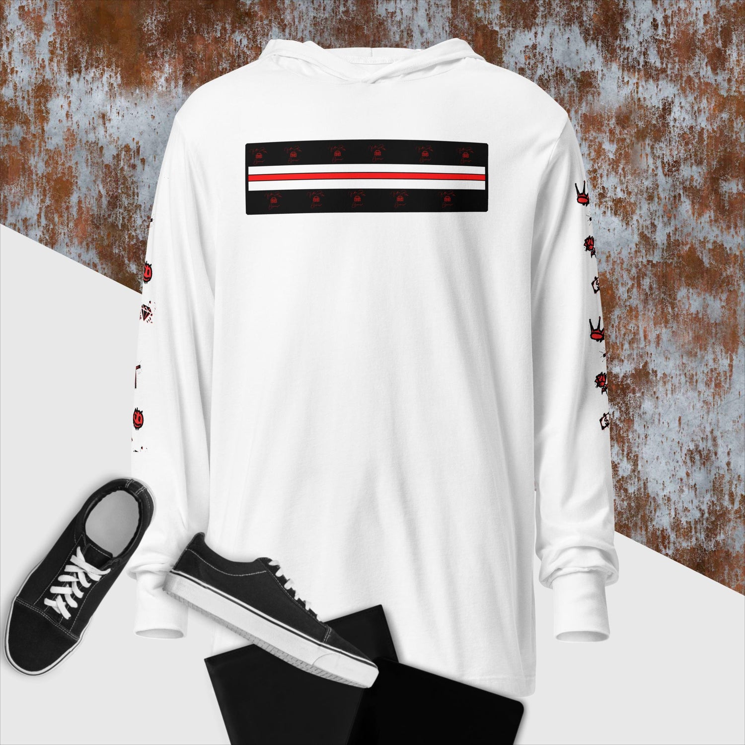 Lightweight Hooded Long-sleeve Graphic Tee